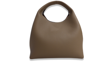 Taupe Sculpted Top Handle Bag